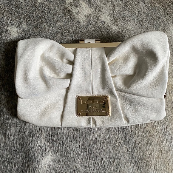 White BEBE pouchette - Picture 1 of 3